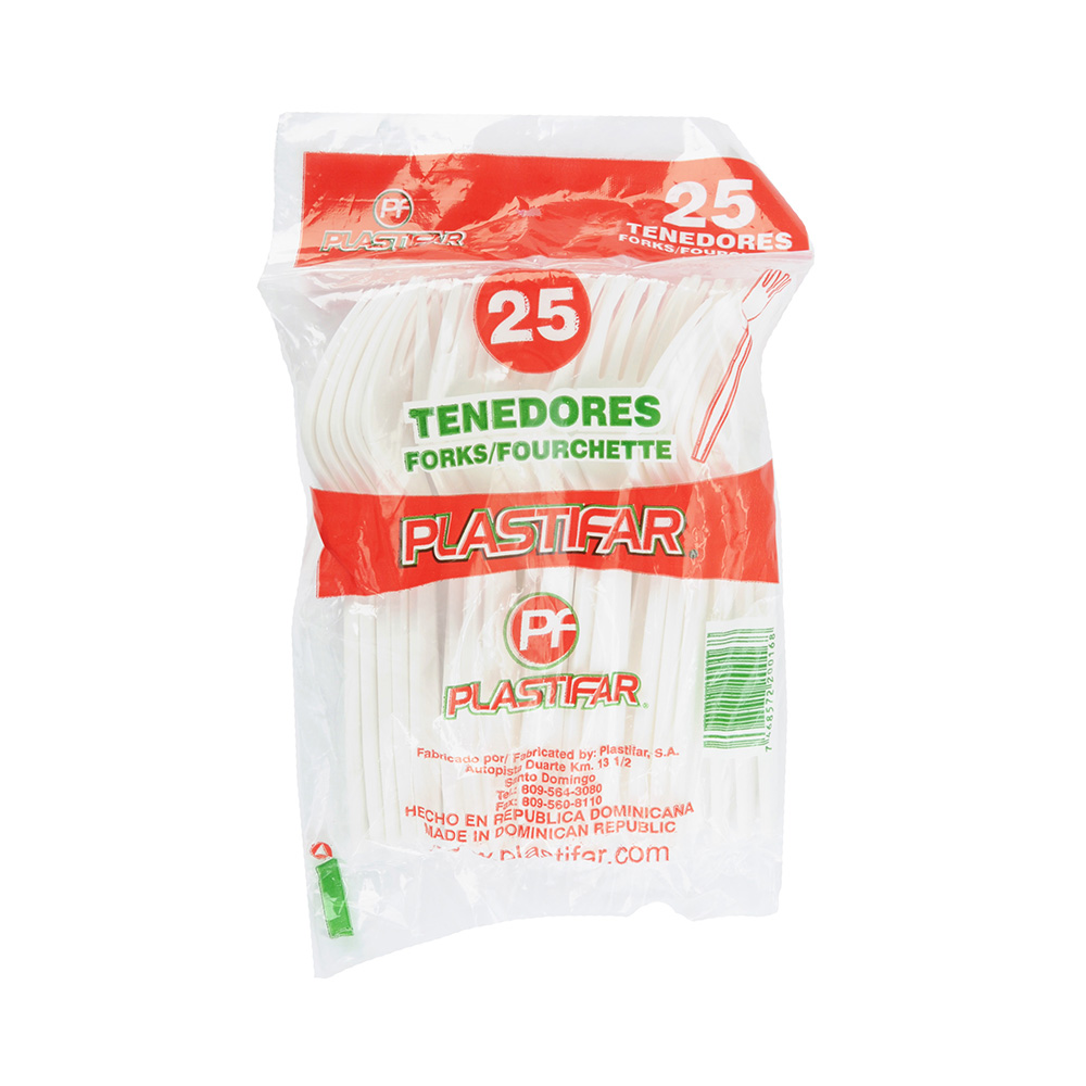 Tenedores Plásticos Plastifar25 UND