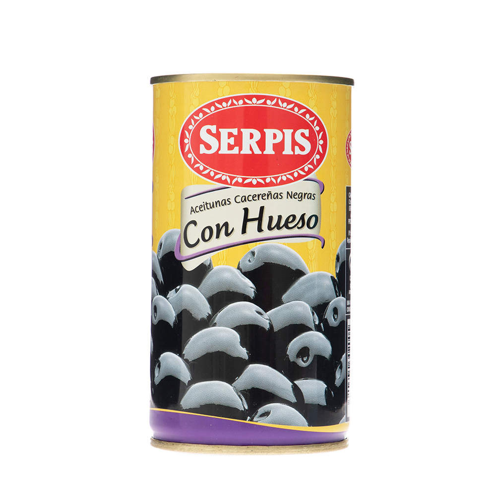 Aceituna Negra Con Hueso Serpis350 GR