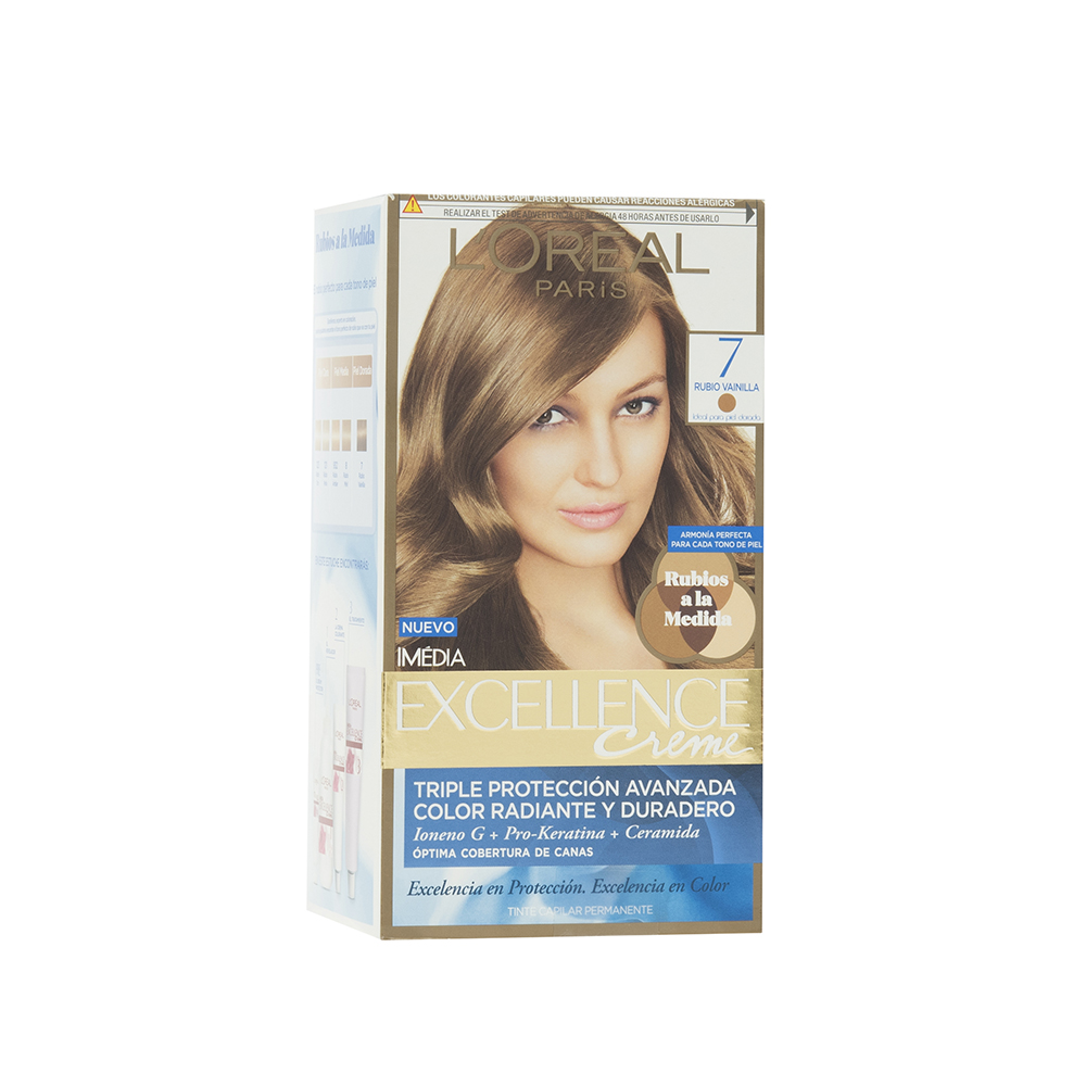 Tinte Rubio #7 Excellene Creme Loreal1 UND