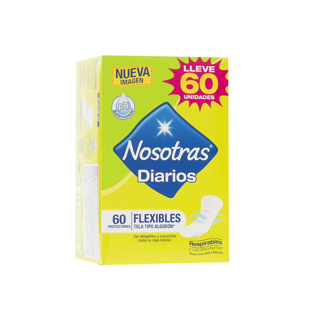 Protectores Diarios Flexible Natural Nosotras60 UND