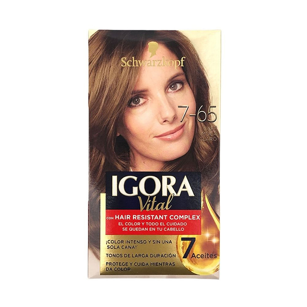Tinte Cafe Moca Claro Igora Vital Kit W-61 UND