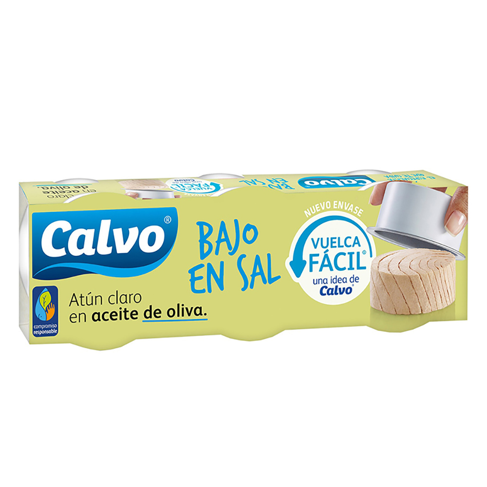 Atún Claro Aceite De Oliva Bajo En Sal Calvo240 GR
