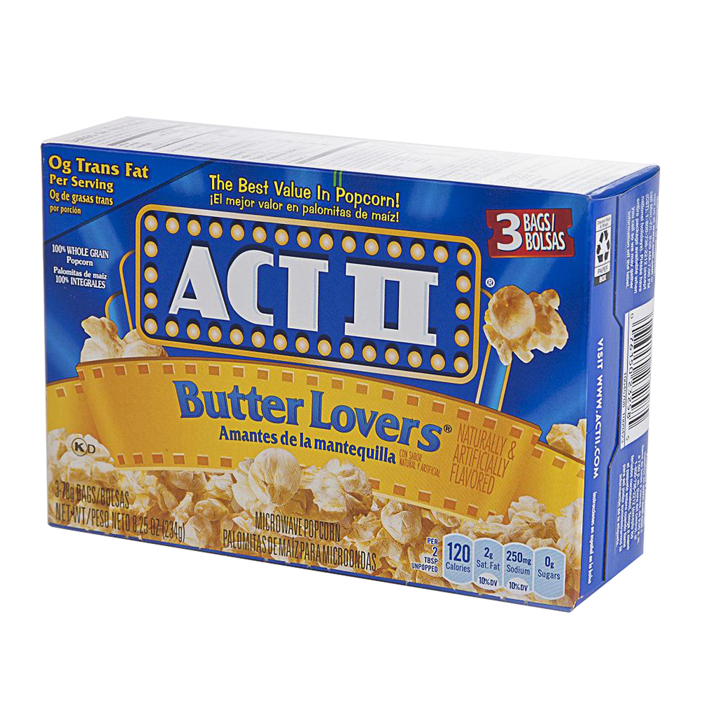 Palomitas De Maíz Sabor Extra Mantequilla Act Ii3 UND