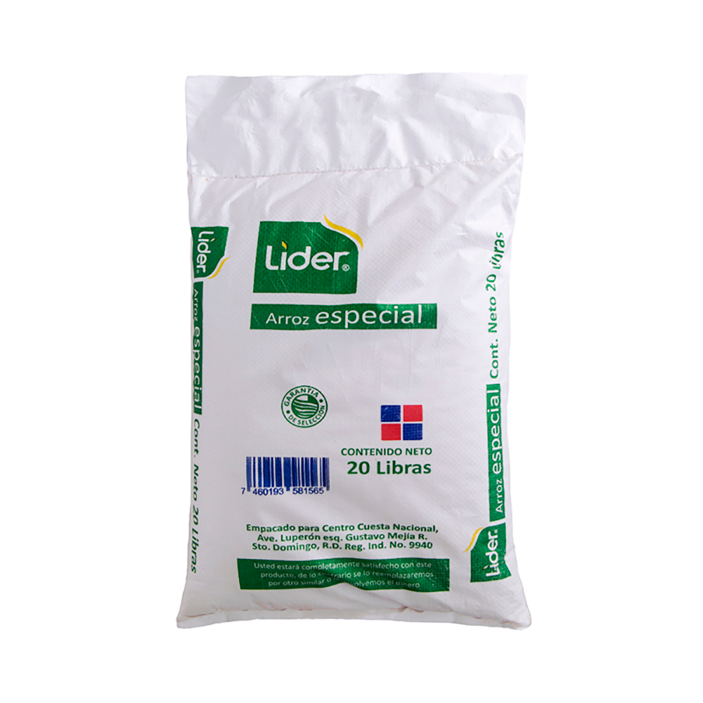 Arroz Líder Saco20 LB