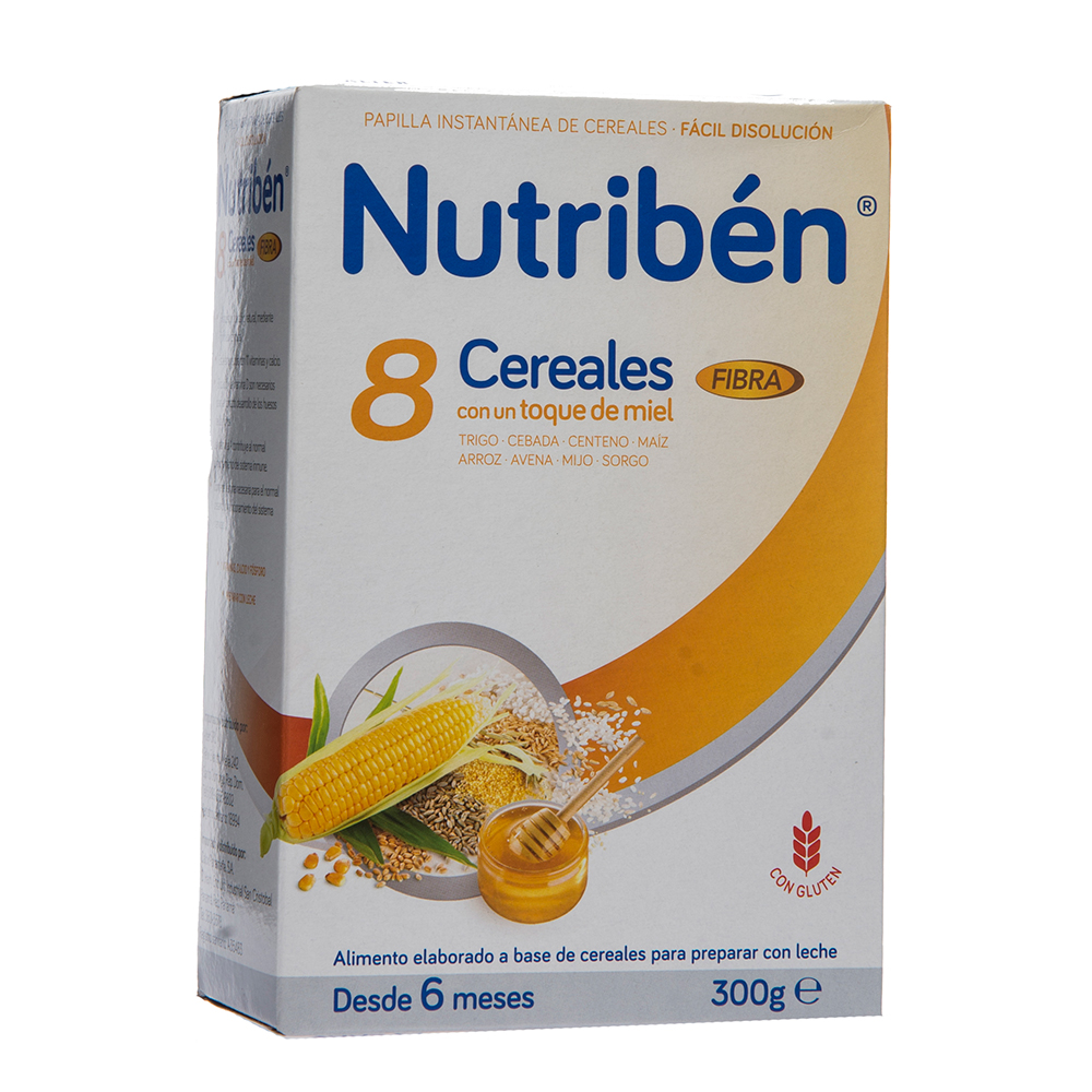 Papilla 8 Cereales Y Miel Con Fibra Nutriben300 GR