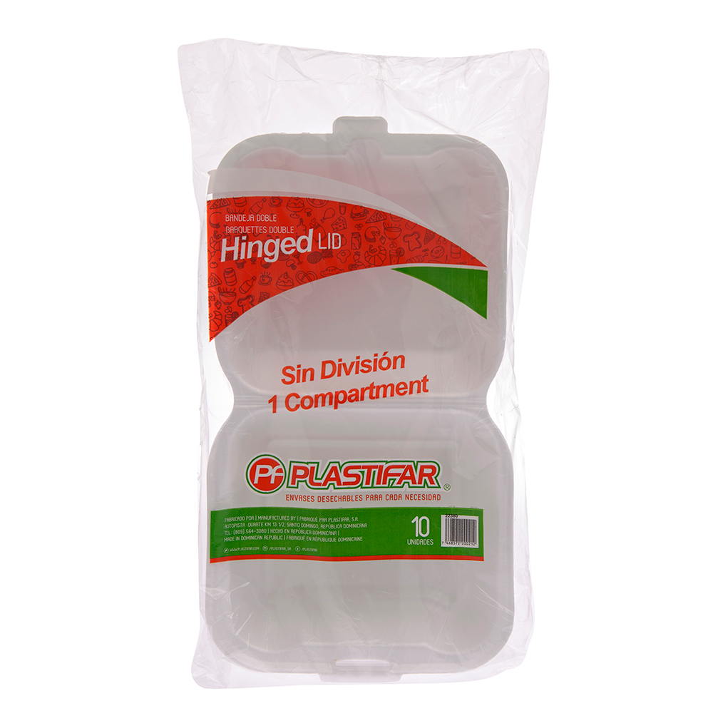 Envase De Foam Doble Plastifar10 UND