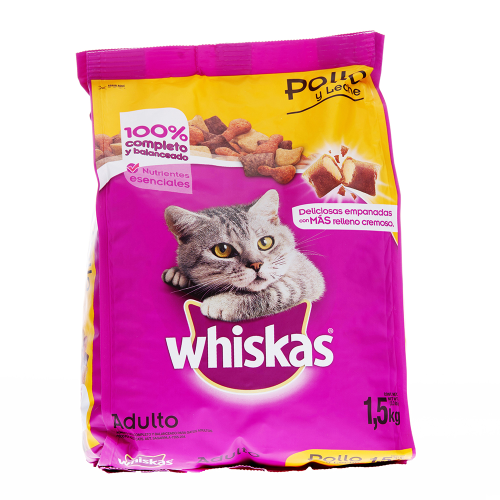 Alimento Para Gatos Whiskas Receta Pollo Y Leche3.3 LB
