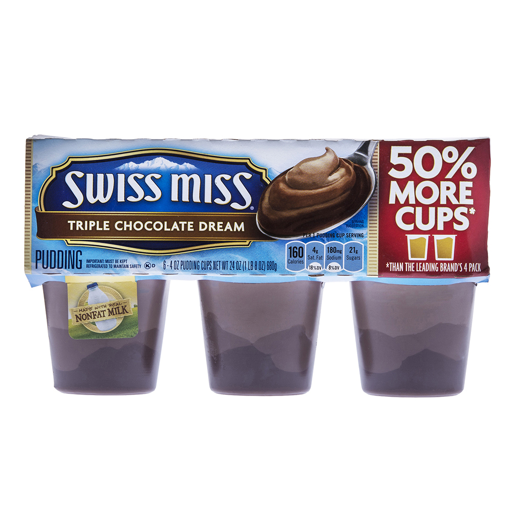 Pudding De Chocolate Triple Swiss Miss 6 Und680 GR