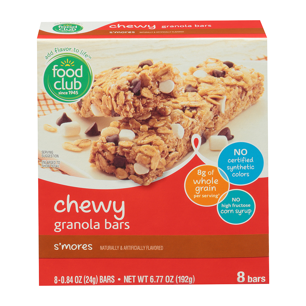 Granola En Barra Chewy S'mores Food Club 0.84 Onz,8 UND