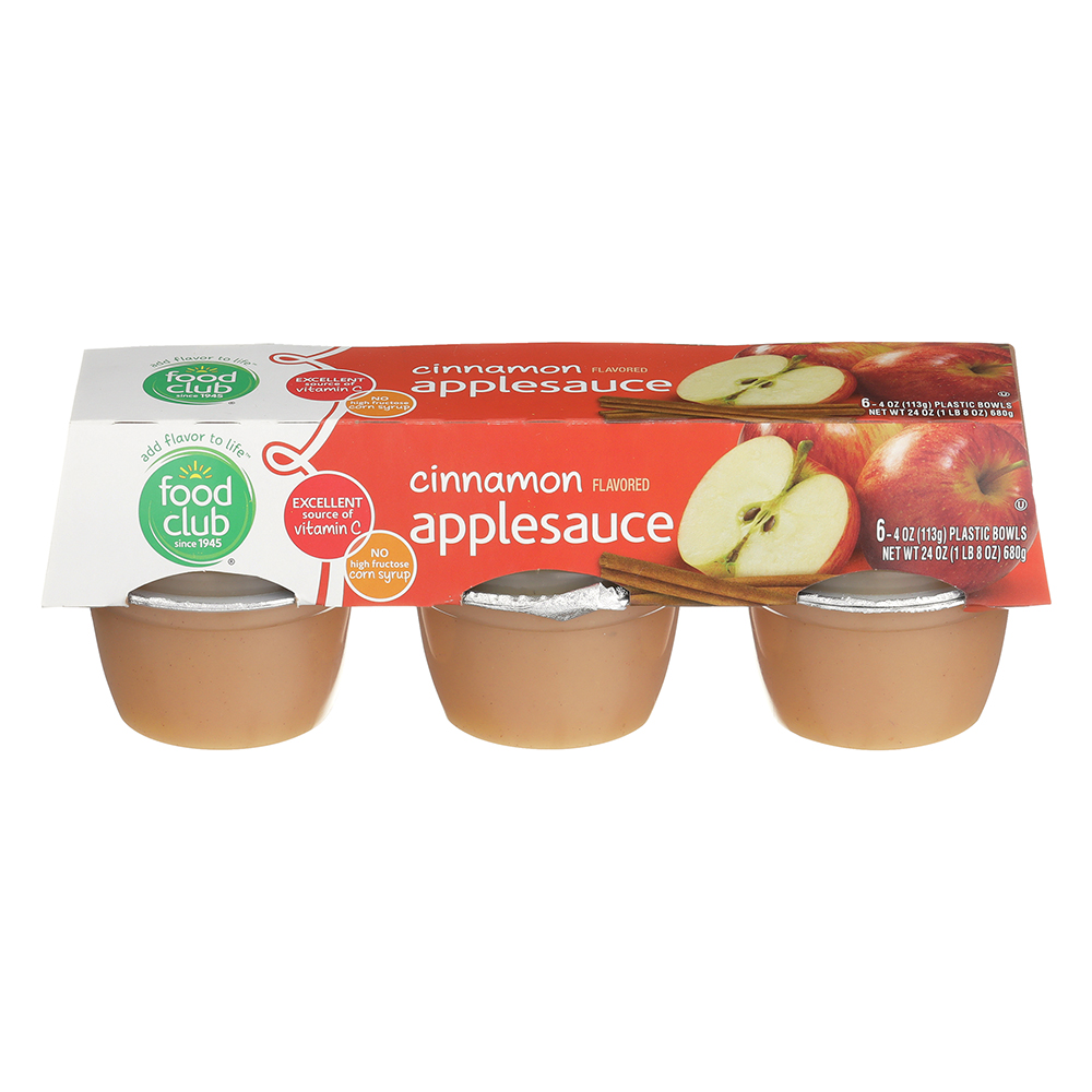 Compota De Manzana Con Canela Food Club 4 Onz,6 UND