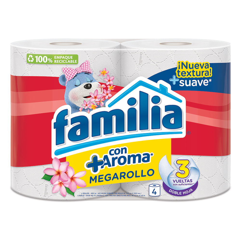 Papel Higiénico Mega Rollo Aroma Max Familia4 UND