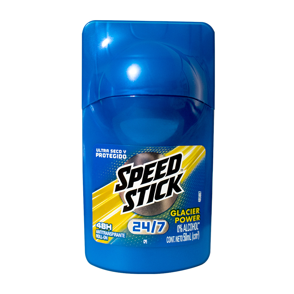 Desodorante Para Hombre Roll On Glacier Power 24/7 Speed Stick50 ML