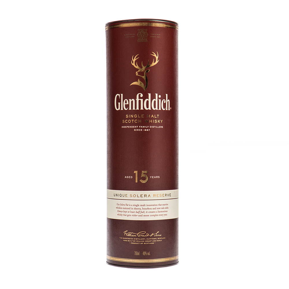 Whisky 15 Años Glenfiddich75 CL
