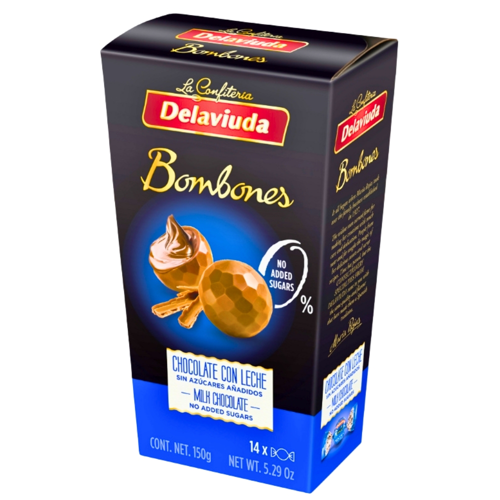 Bombones De Chocolate Con Leche Sin Azúcar Delaviuda150 GR