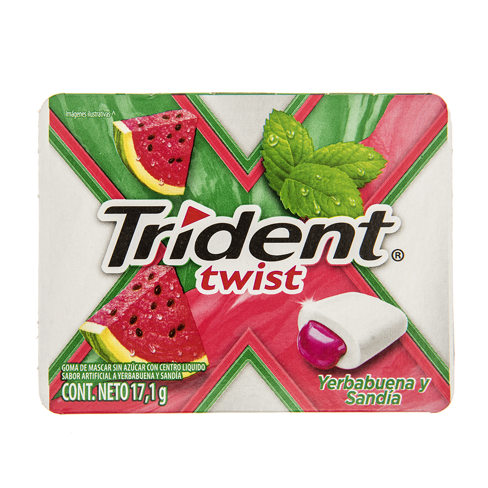 Goma De Mascar Sandia/yerbabuena Cool Trident9 UND