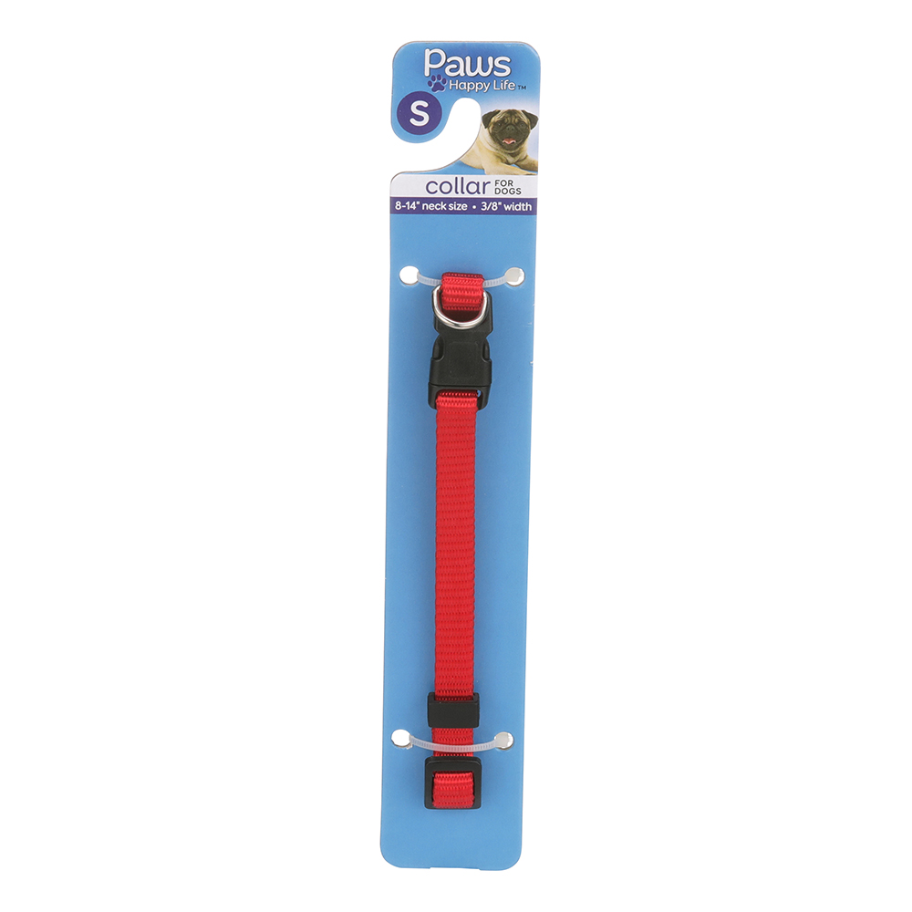 Collar Rojo Para Perro Pequeño Ajustable Paws PremiumPAQ