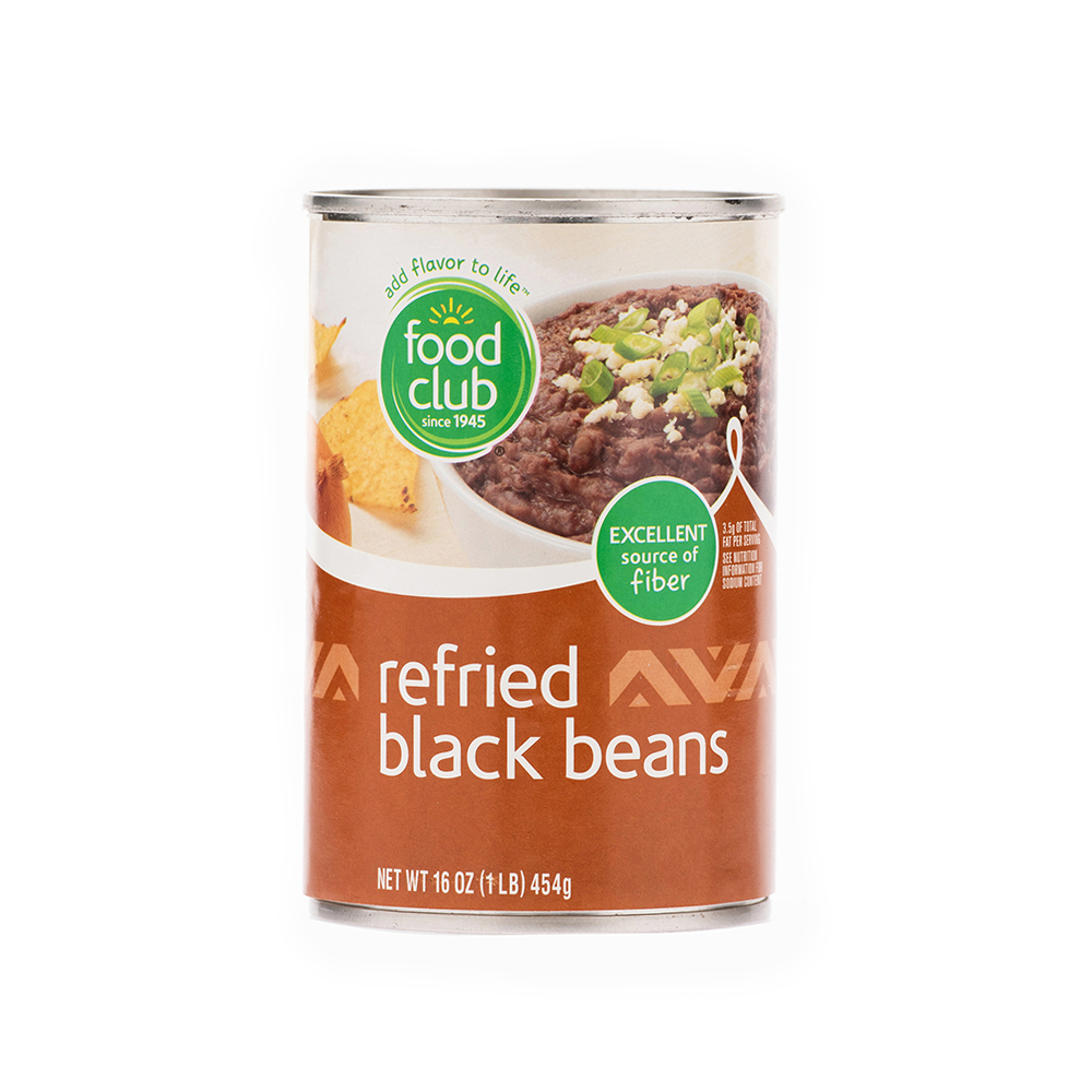 Habichuelas Negras Refritas Food Club16 OZ