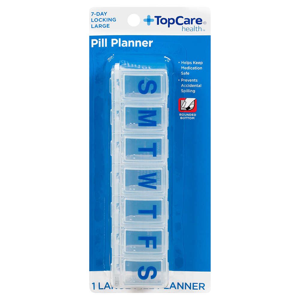 Pastillero Rectangular Transparente 7 Dias Top CarePAQ