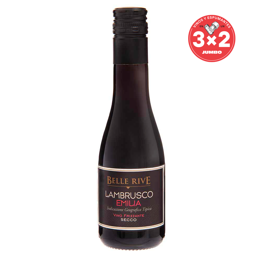 Vino Tinto Espumante Lambrusco Secco Belle Rive20 CL