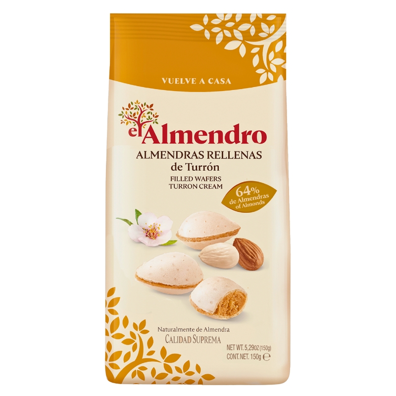 Turrón De Almendras Rellenas El Almendro150 GR