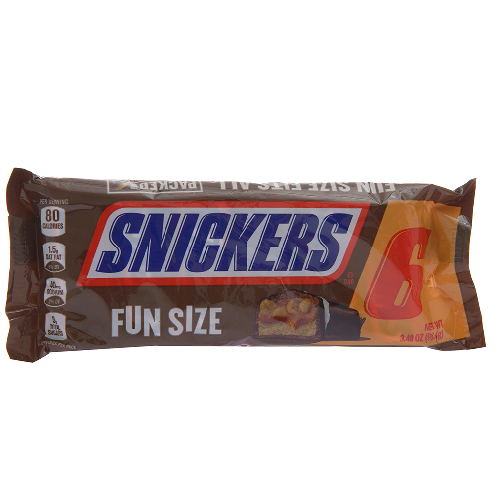 Chocolates Snickers Fun Size 3.4 Oz6 UND