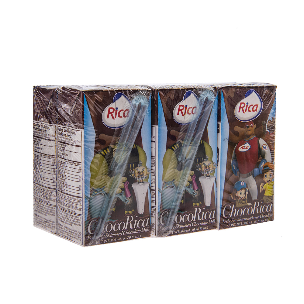 Leche Sabor Chocolate Choco Rica 6 Und1200 ML