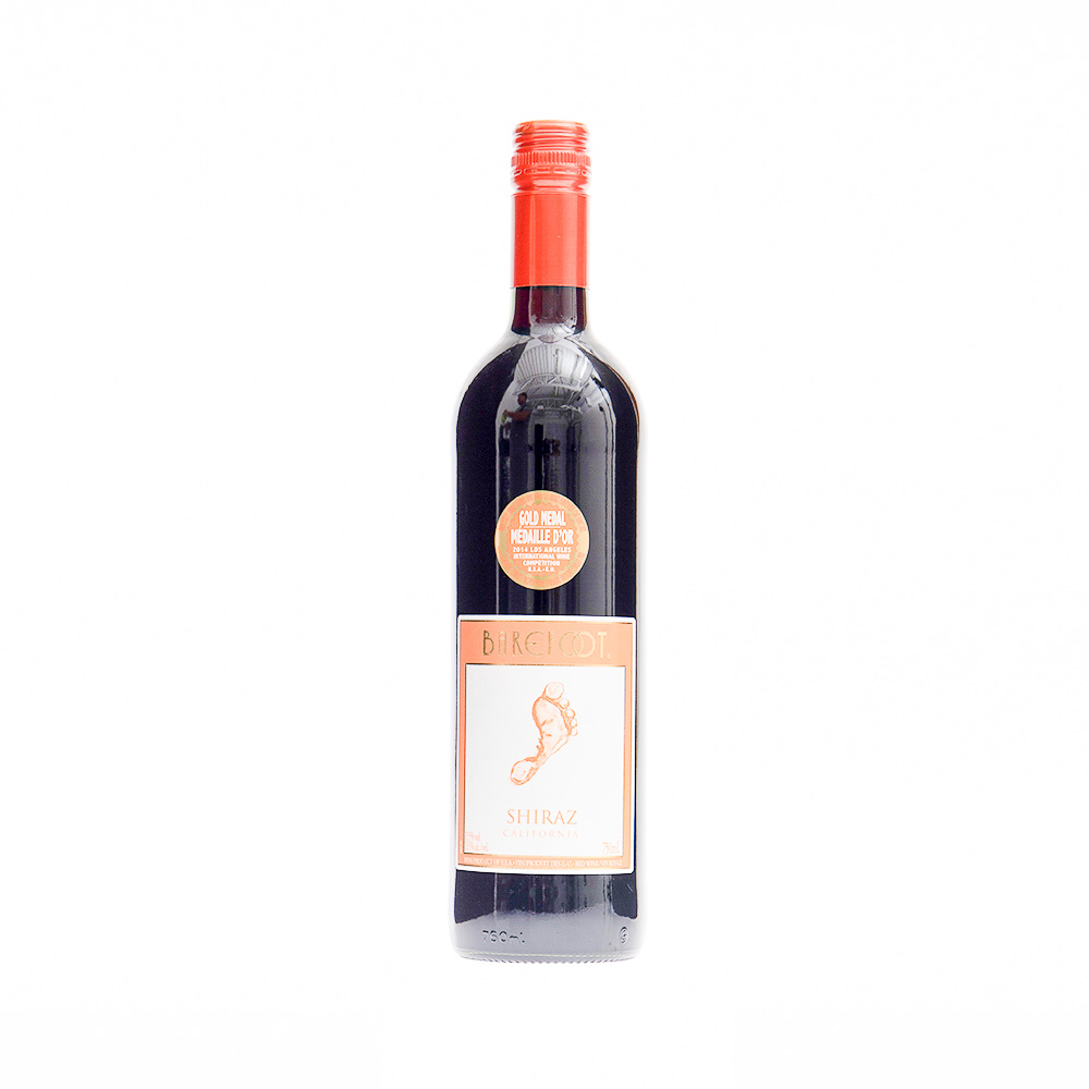 Vino Tinto Shiraz Barefoot75 CL