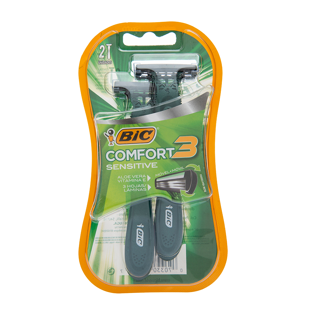 Rasuradora Blister Comfort 3 Sensible Bic2 UND
