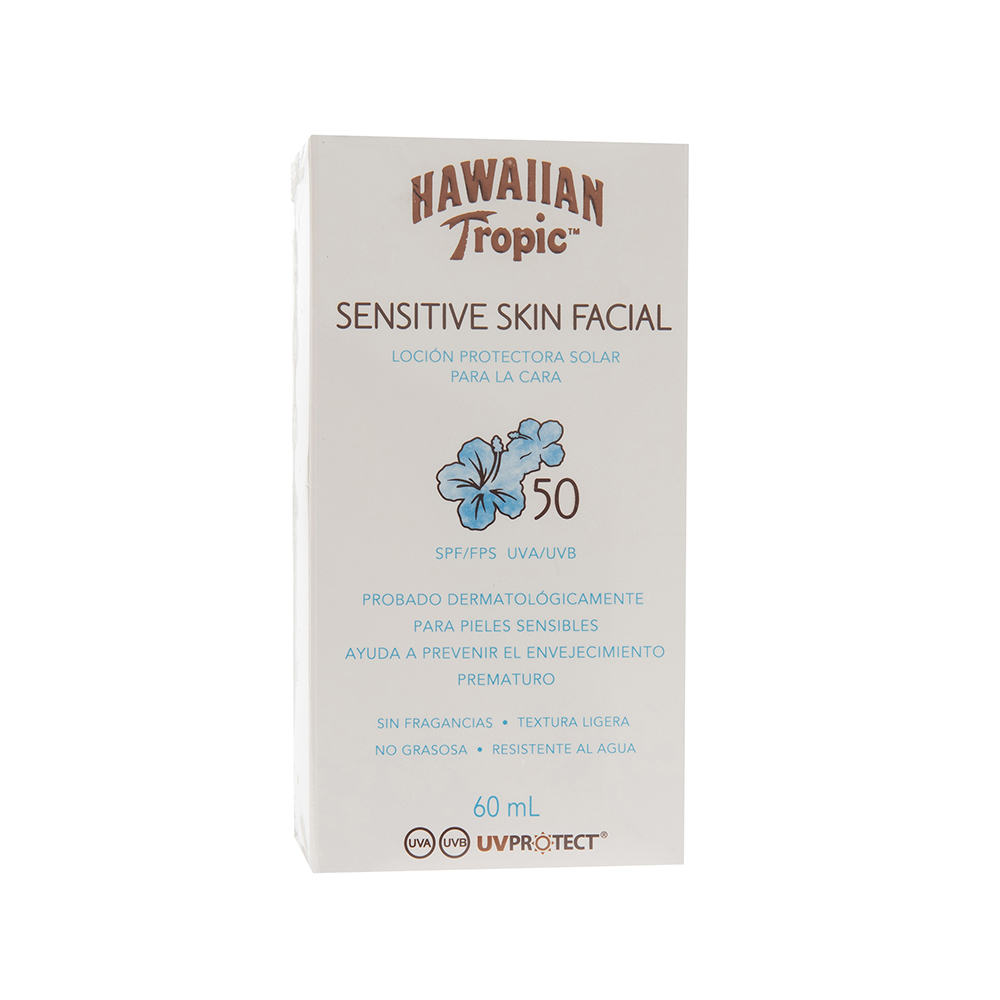 Protector Solar Facial Sensitive Skin Spf50 Hawaiian Tropic60 ML