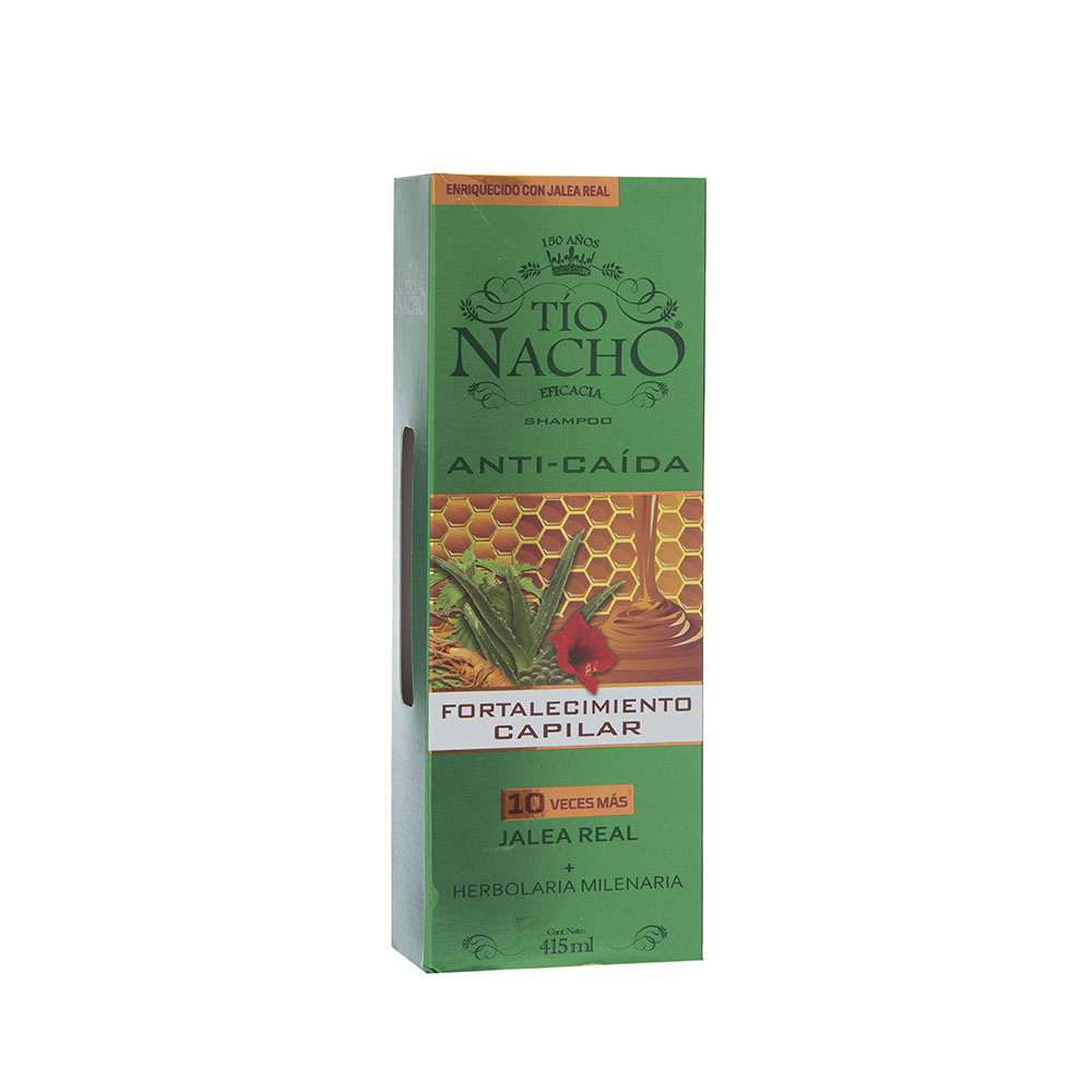 Shampoo Anti-caída Herbolaria Milenaria Tío Nacho415 ML