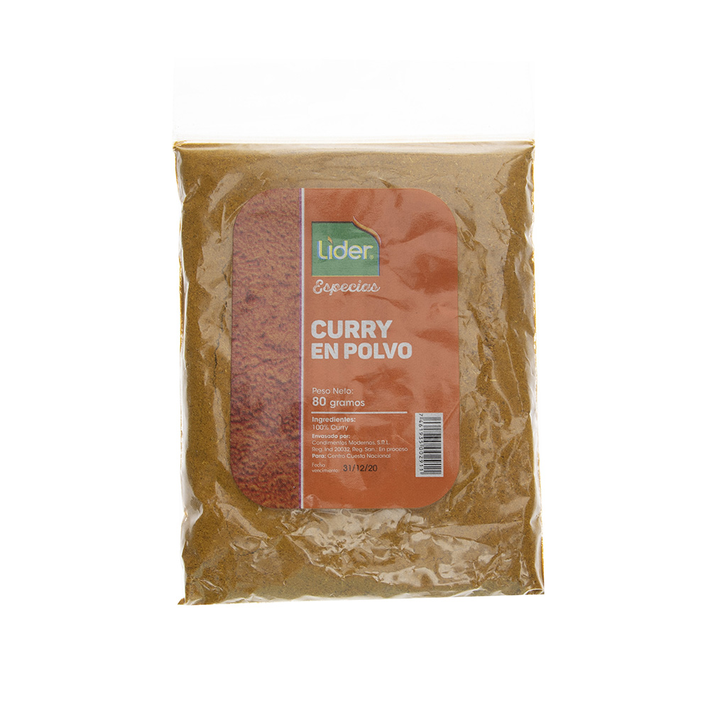 Curry En Polvo Sobre Líder80 GR
