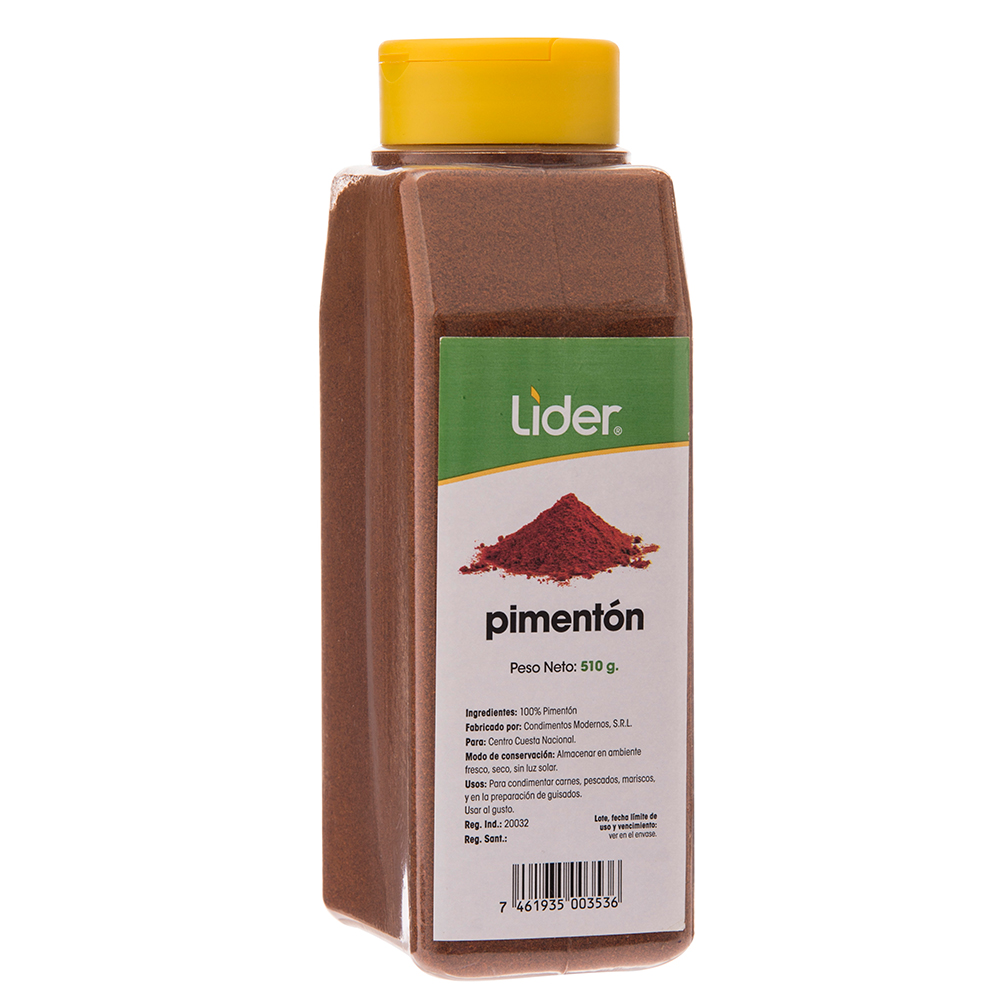 Pimentón Molido Líder Frasco510 GR