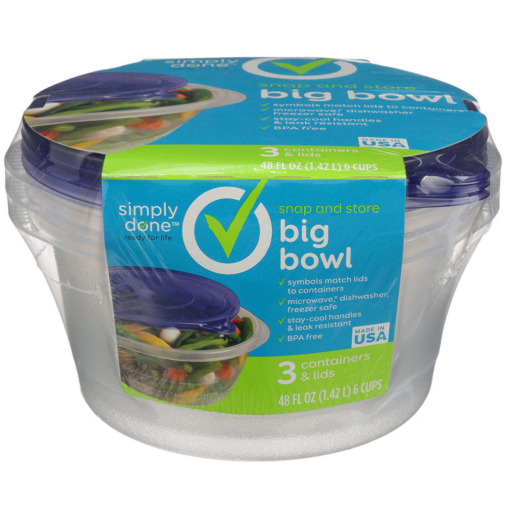 Contenedor Bowl Grande Simply Done 48 Onz3 UND