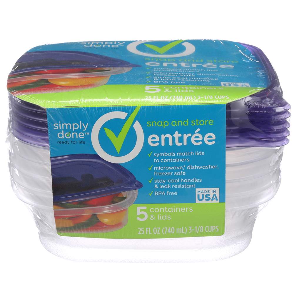 Contenedor Cuadrado Mediano Simply Done 25 Onz5 UND