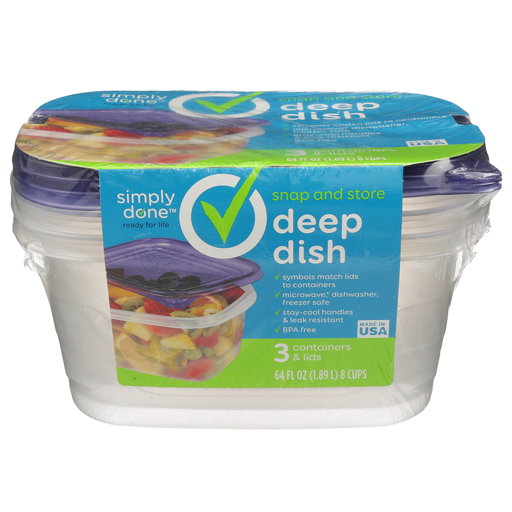 Contenedor Rectangular Grande Simply Done 64 Onz3 UND