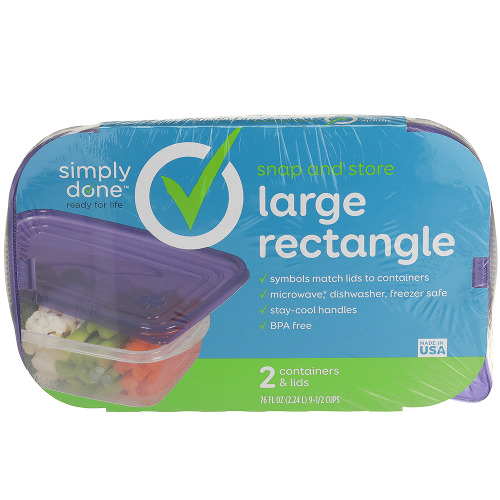 Contenedor Rectangular Grande Simply Done 76 Onz2 UND