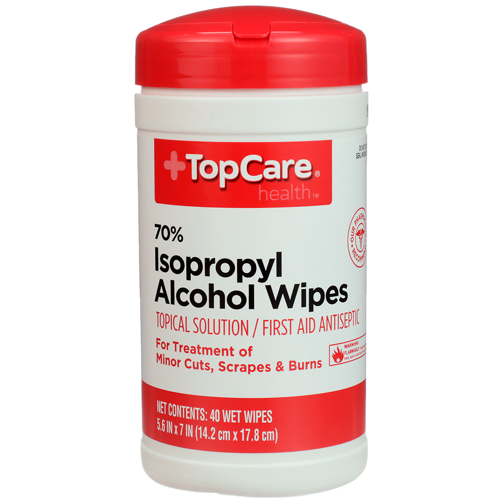 Pañitos Con Alcohol Isopropílico 70% Top Care40 UND