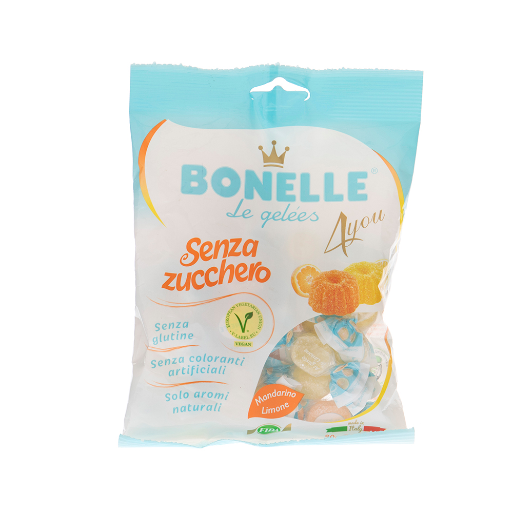 Caramelos Sabor Mandarina Y Limón Sin Azúcar Bonnelle90 GR