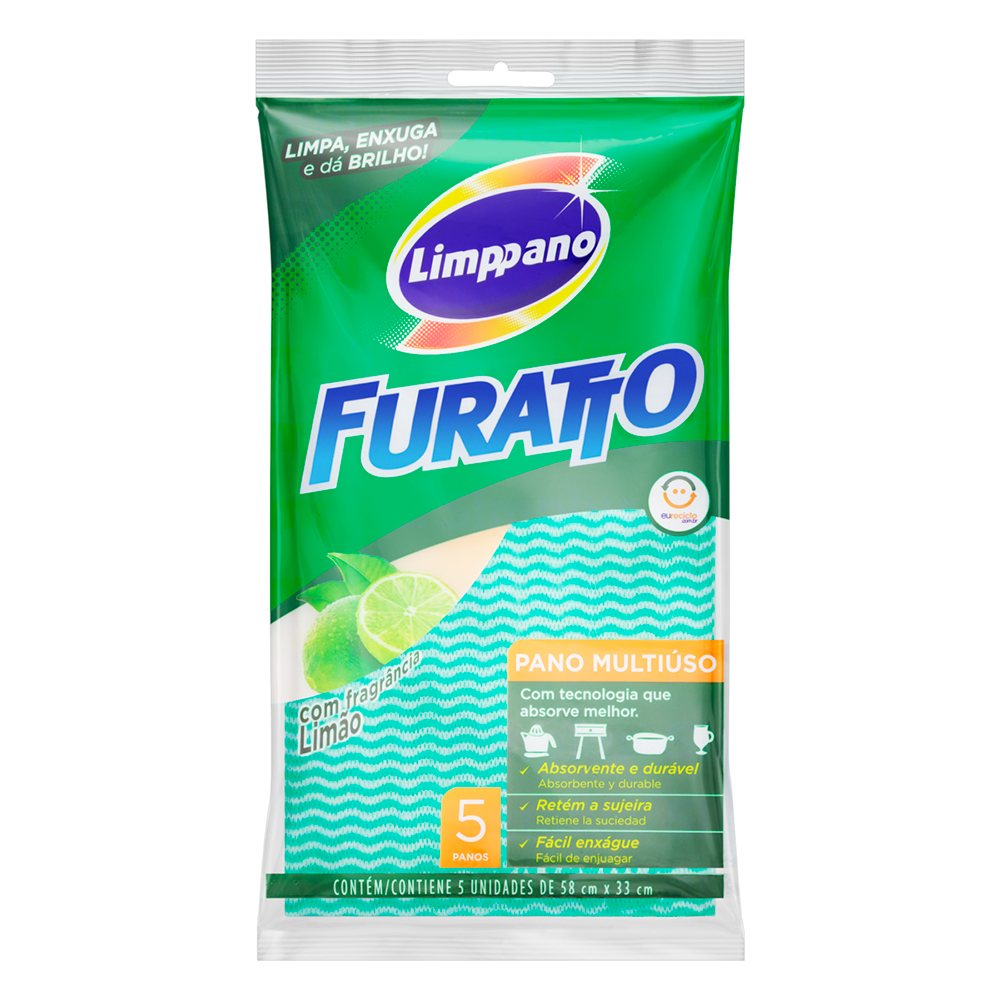 Paño De Limpieza Multiusos Limppano Furatto5 UND