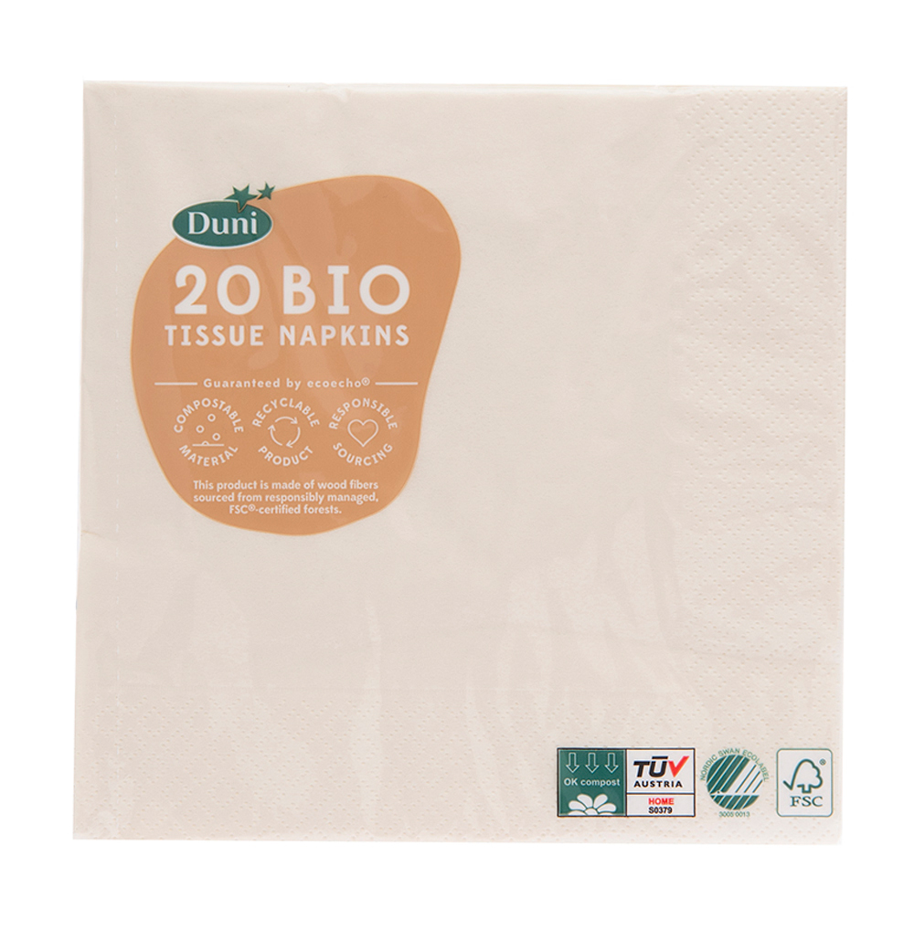 Servilleta Greige 33x33 Cm Duni20 UND