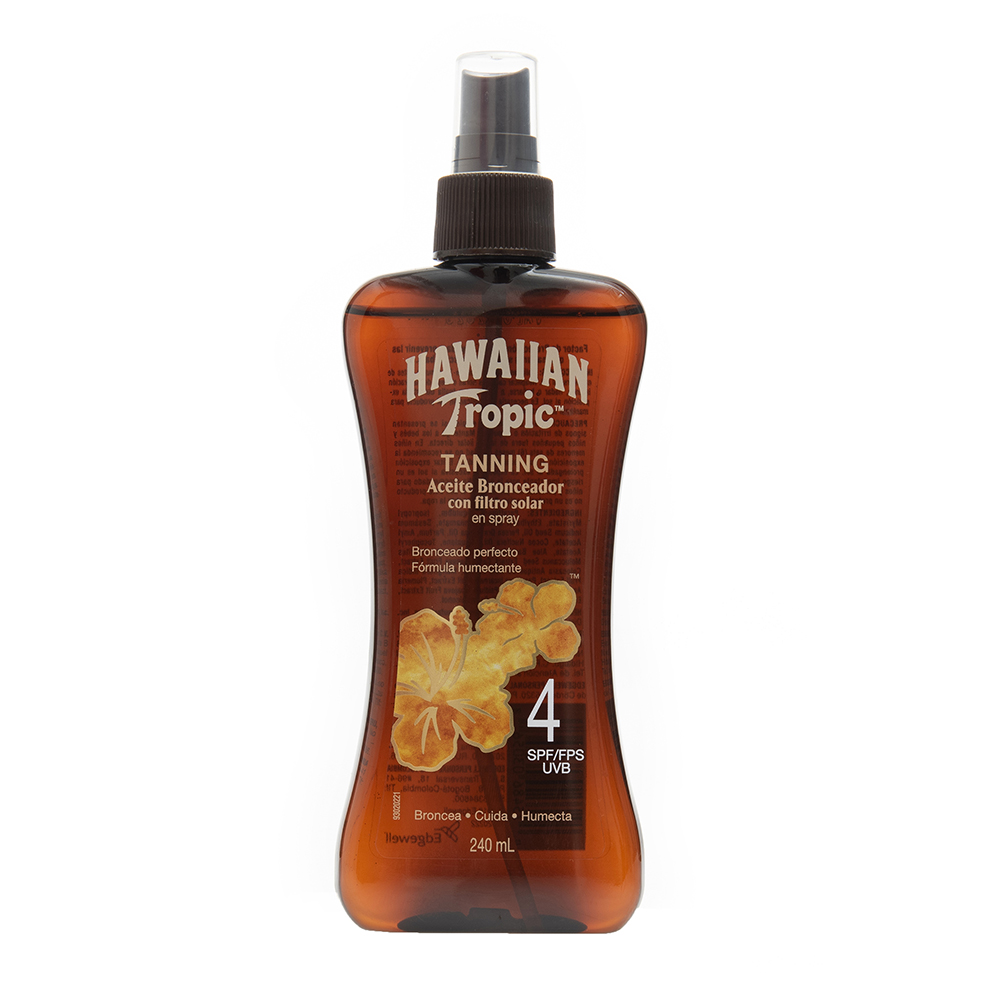 Bronceador En Aceite Piel Dorada Fps 4 Hawaiian Tropic8 OZ