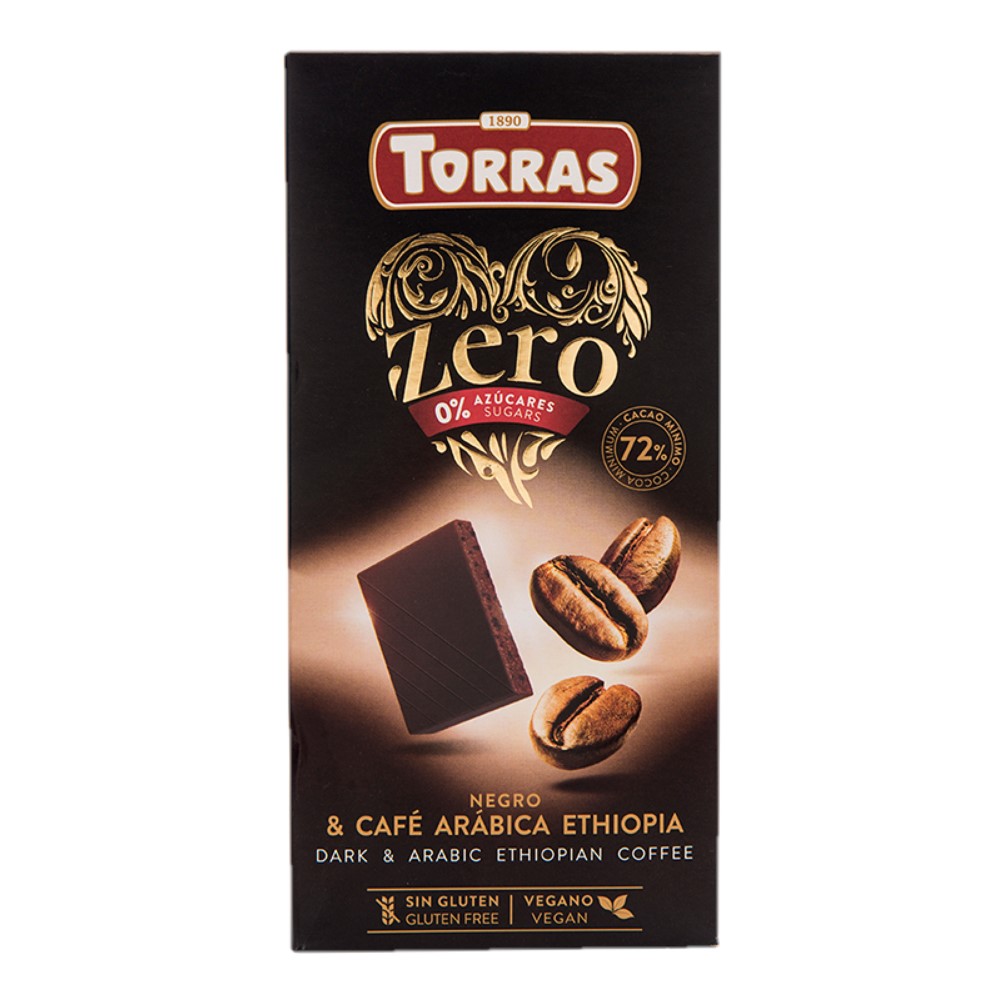 Chocolate Negro Con Cafe Arabica Zero Azucar Torras100 GR