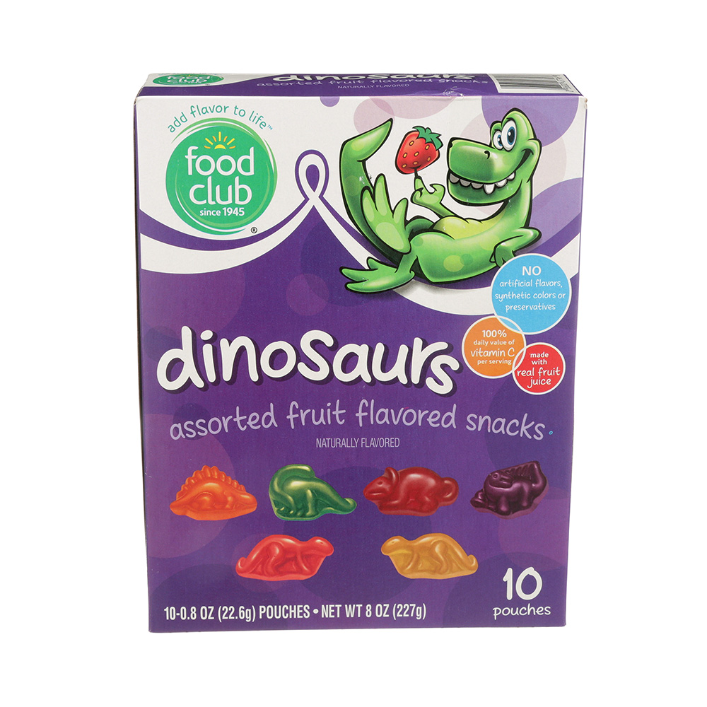 Caramelos De Frutas Con Forma De Dinosaurios Food Club8 OZ