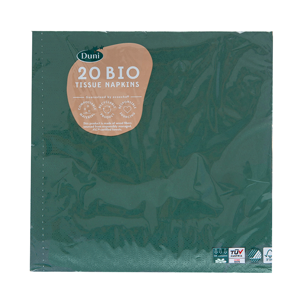 Servilleta Dark Green 40x40 Cm Duni12 UND