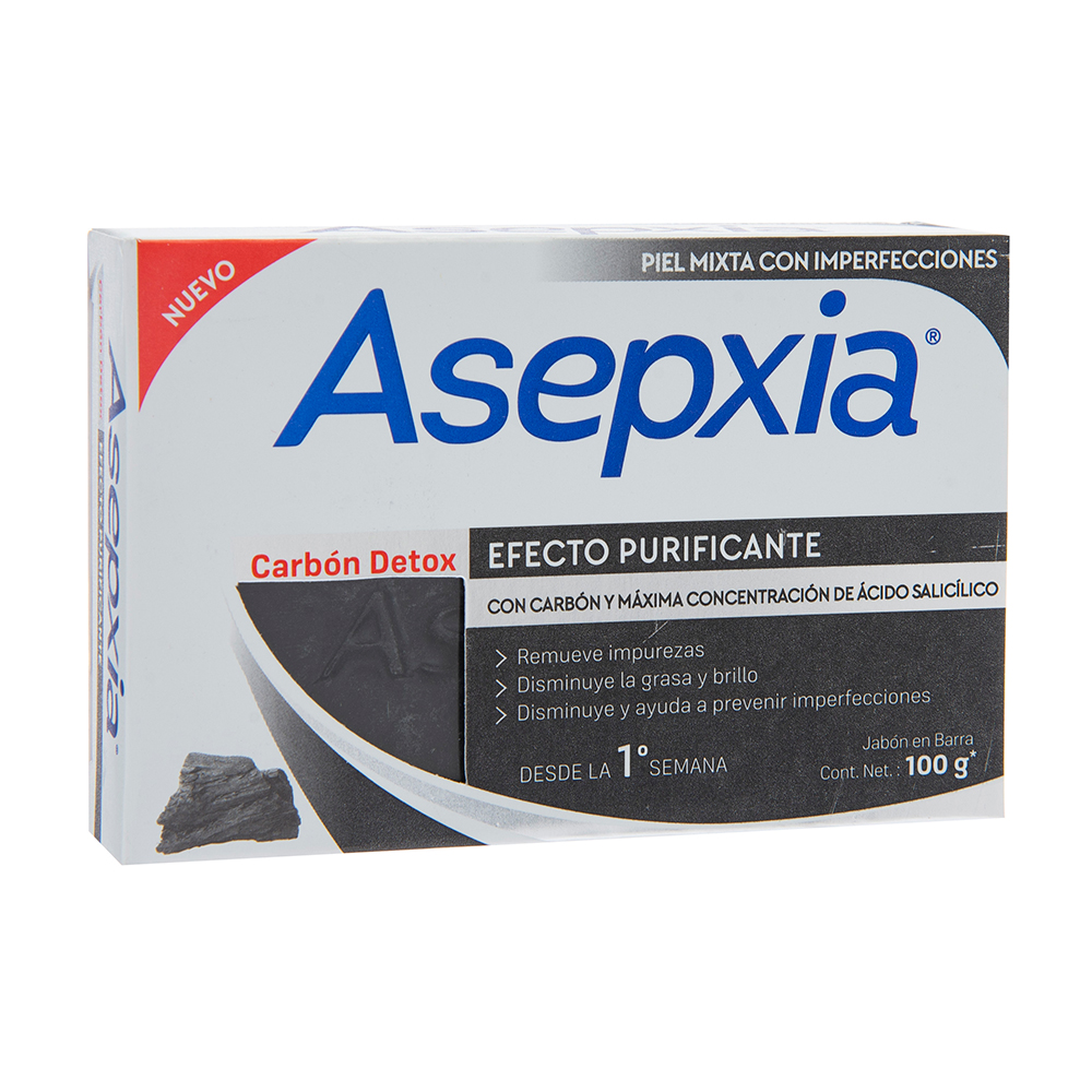 Jabón En Barra Con Carbón Asepxia100 GR