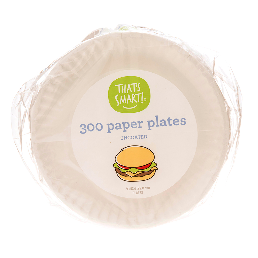 Plato De Papel Blanco #9 That's Smart300 UND