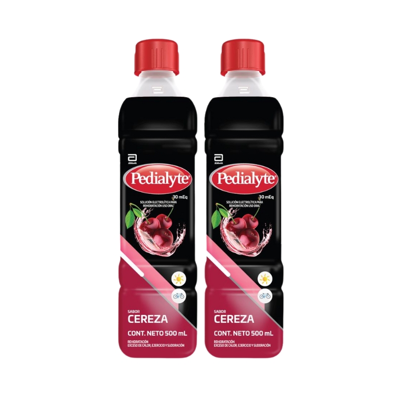 Solución Rehidratante Sabor Cereza Pedialyte 30 Meq 2 Und/paq1000 ML