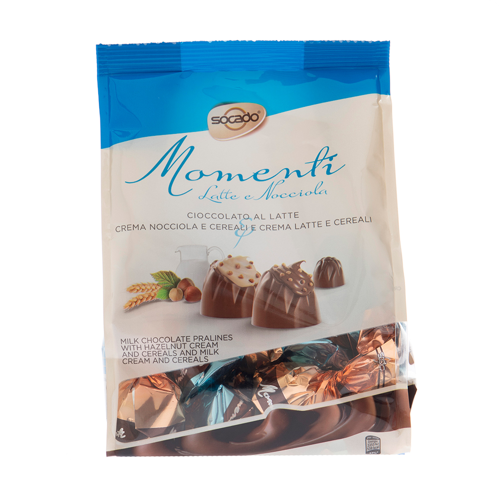 Bombones Latte Nocciola Socado Momenti250 GR