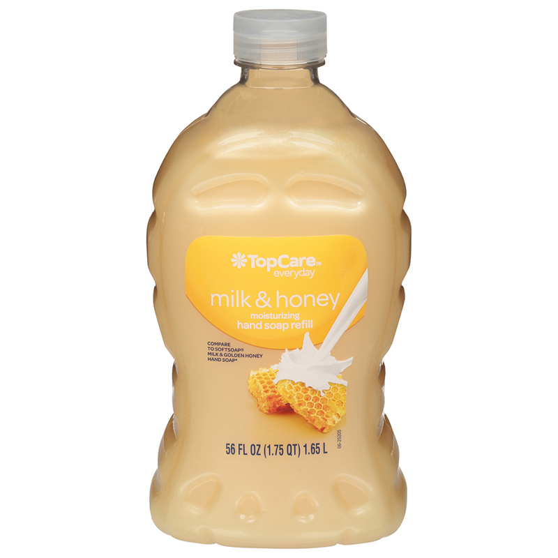 Jabon Líquido Antibacterial Para Manos Fragancia Leche Y Miel Top Care56 OZ