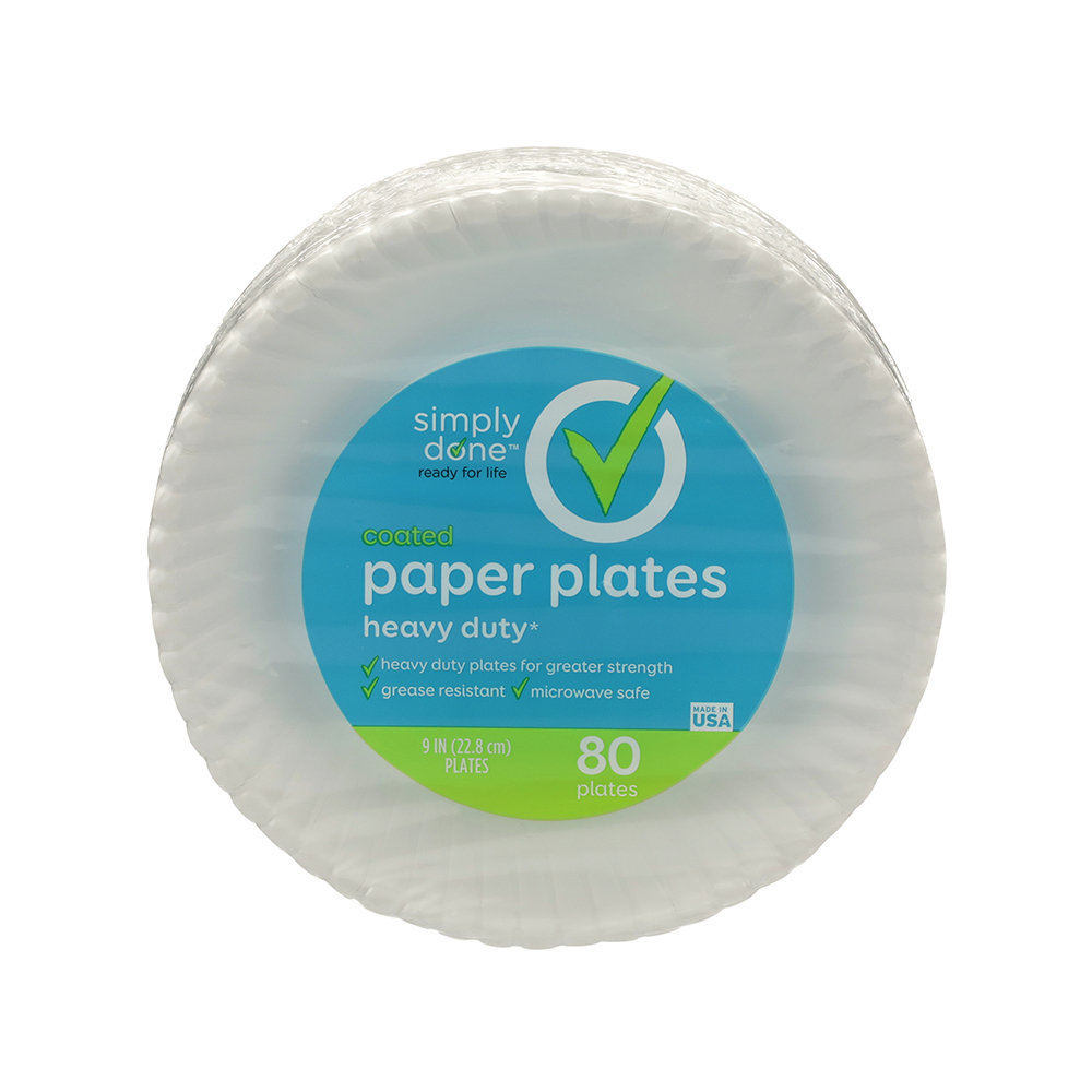 Plato De Papel De Alta Resistencia Simply Done80 UND